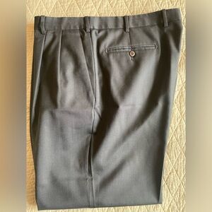 Zanella Made in Italy Vintage Pleat-Front Wool Nailhead AUSTIN Trousers Size 40